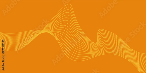 Vintage Yellow gradient background multicolor wavy design ideal for modern