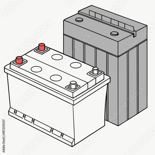 High-Tech Solid Electrolyte Ceramic Battery Components Illustration Representing Next-Generation Sustainable Energy and Power Storage Solutions