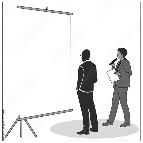 Business presentation in progress