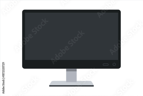Computer monitor with simple design placed on a desk for work or entertainment tasks