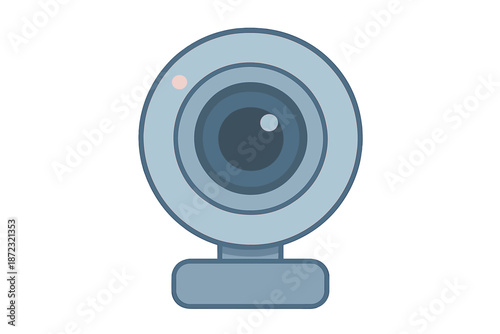 Web camera on a white background for online communication and streaming needs