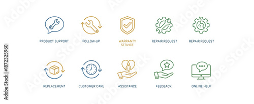 Icon set design elements concept illustration symbols collection