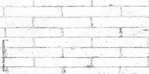 A solid white brick wall texture features a grunge cement surface and old architecture pattern, creating a seamless stone block background for exterior construction wallpaper