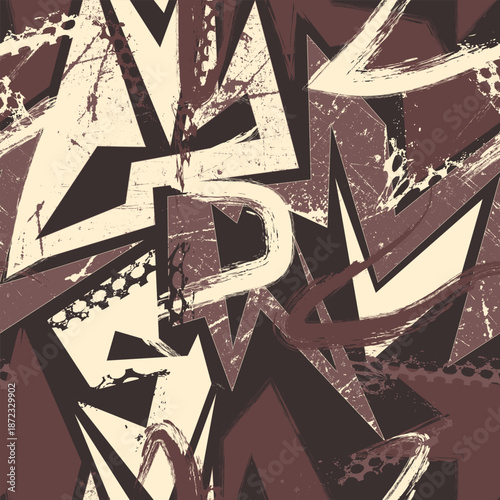 Seamless grunge urban modern pattern