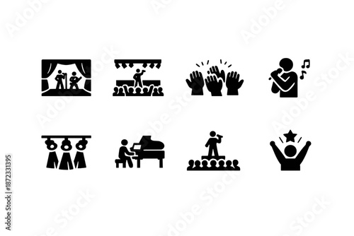 Music Performance Icons. Realistic photograph of a football season fixture calendar and planning documents