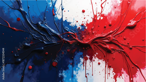 Colorful paint splash isolated on white background. Abstract colorful splash. Colorful paint explosion, illustration.