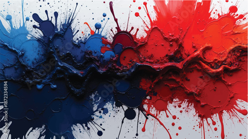 Colorful paint splash isolated on white background. Abstract colorful splash. Colorful paint explosion, illustration.