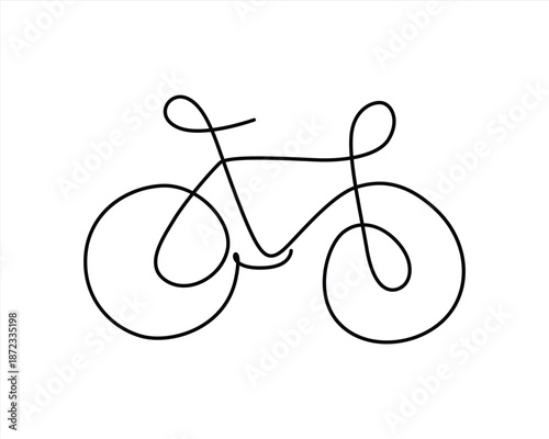 adobe illustrator artwork Bicycle one line art