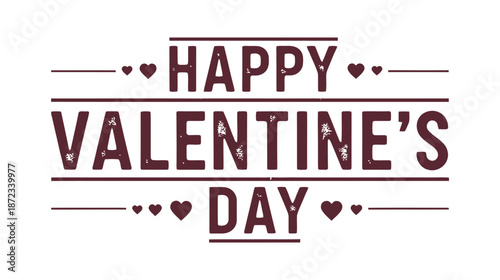 Happy valentine's day greeting with hearts