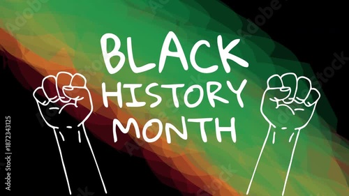 black history month animated banner motion graphics video