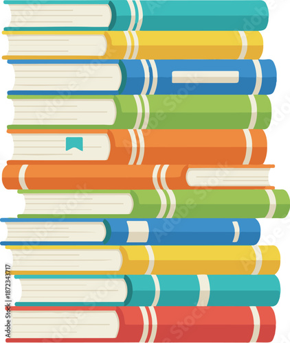 stack book Colorful reading book set,book vector set,book icon set
