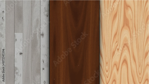 Collection of wooden planks. Wooden background. Wood planks with natural pattern. 