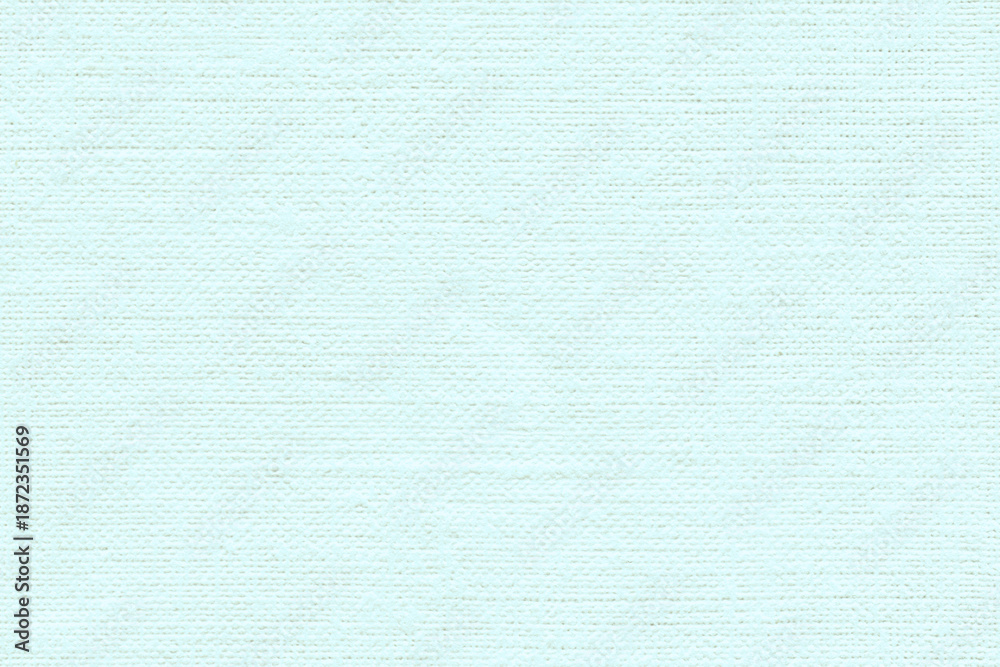 Fototapeta premium Pastel blue color paper canvas texture background. Natural linen paper surface texture for design. Watercolor rough pattern. 