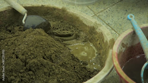 water, stone, old, rock, bucket, texture, wall, brown, sand