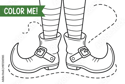  Colorful cartoon boots for kids to color