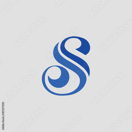 letters s and sss text logo design vector format
