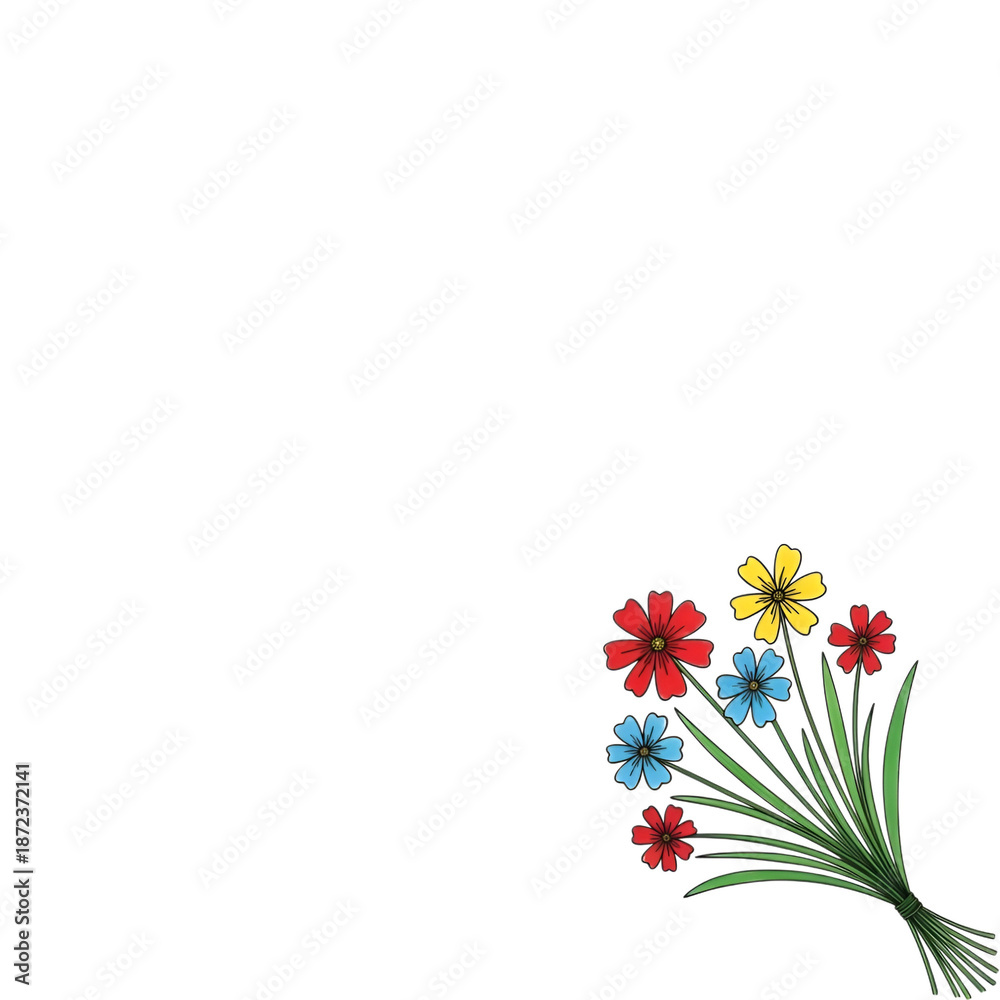Obraz premium Vibrant bouquet of colorful flowers on a dark background