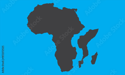 Rift Valley African Continent Split Vector Design