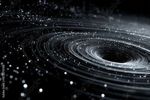 Spiral galaxy, swirling vortex in space