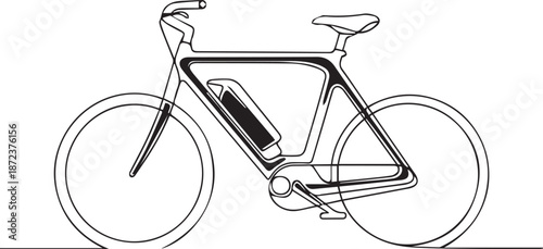 Modern electric bicycle design with sleek battery pack