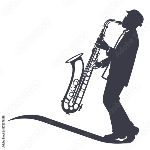 Jazz musician playing saxophone