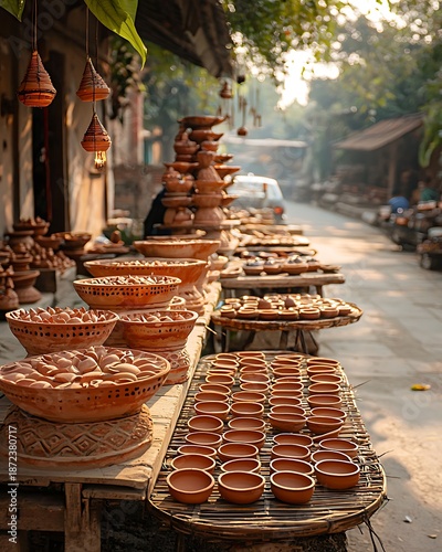 Decorative ceramic items rural market high resolution picture