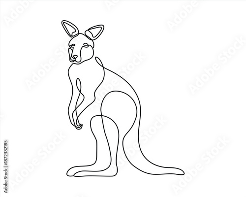 adobe illustrator artwork kangaroo one line art