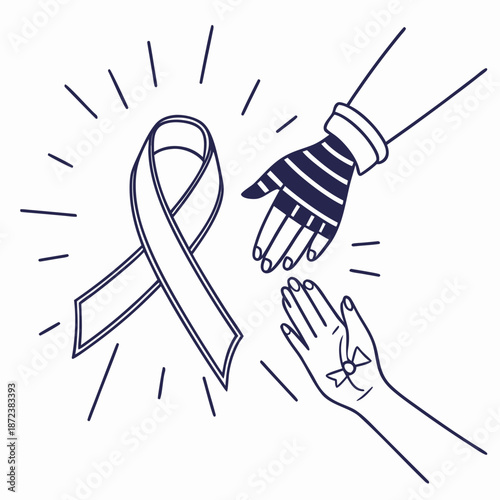 Support and solidarity ribbon