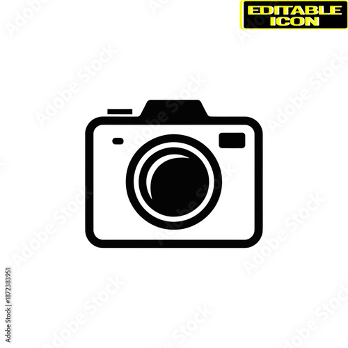 Modern camera design isolated on transparent background