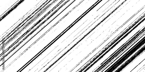 Abstract texture grunge made of diagonal streaks and distressed lines, black ink on a white background. grunge scratch patterns, chaotic linear noise. dirty monochrome pattern of the old worn surface.