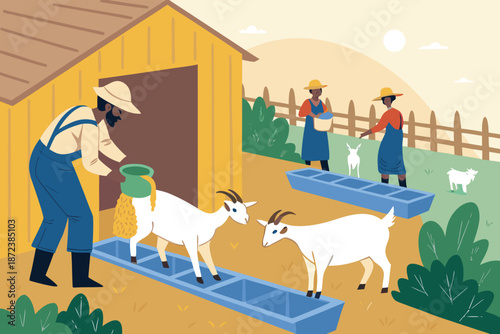 Goat Farm Feeding Care Ill