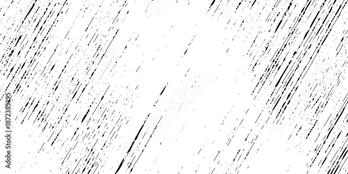 Abstract texture grunge made of diagonal streaks and distressed lines, black ink on a white background. grunge scratch patterns, chaotic linear noise. dirty monochrome pattern of the old worn surface.