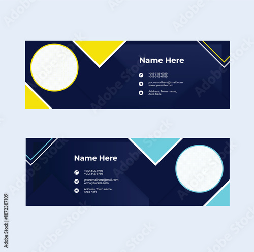professional email signature card tamplate creative modern design
