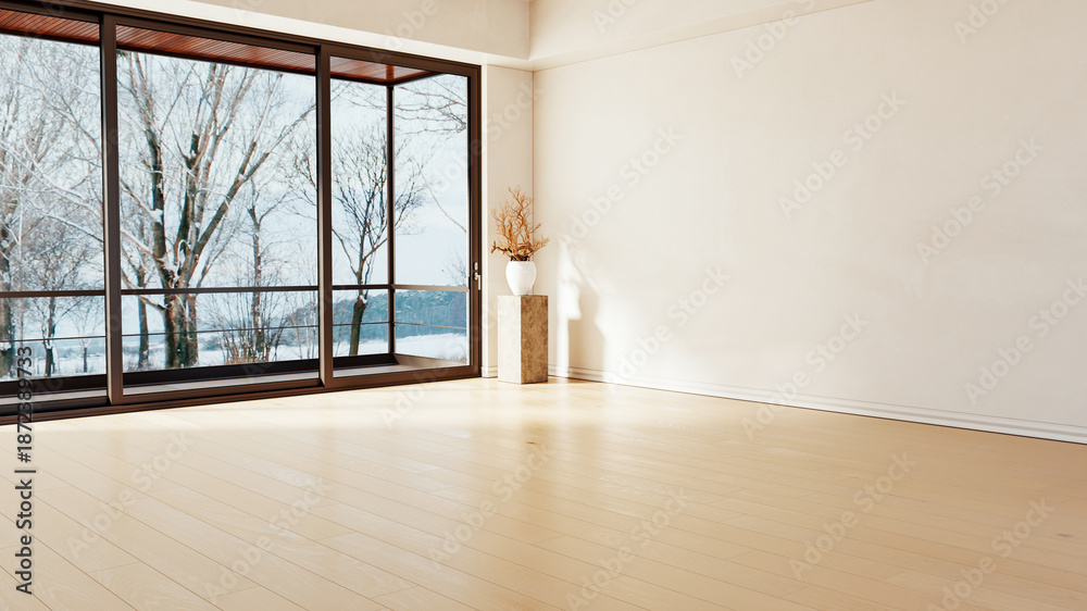 Obraz premium Large luxury modern bright interiors Living room mockup illustration 3D rendering image