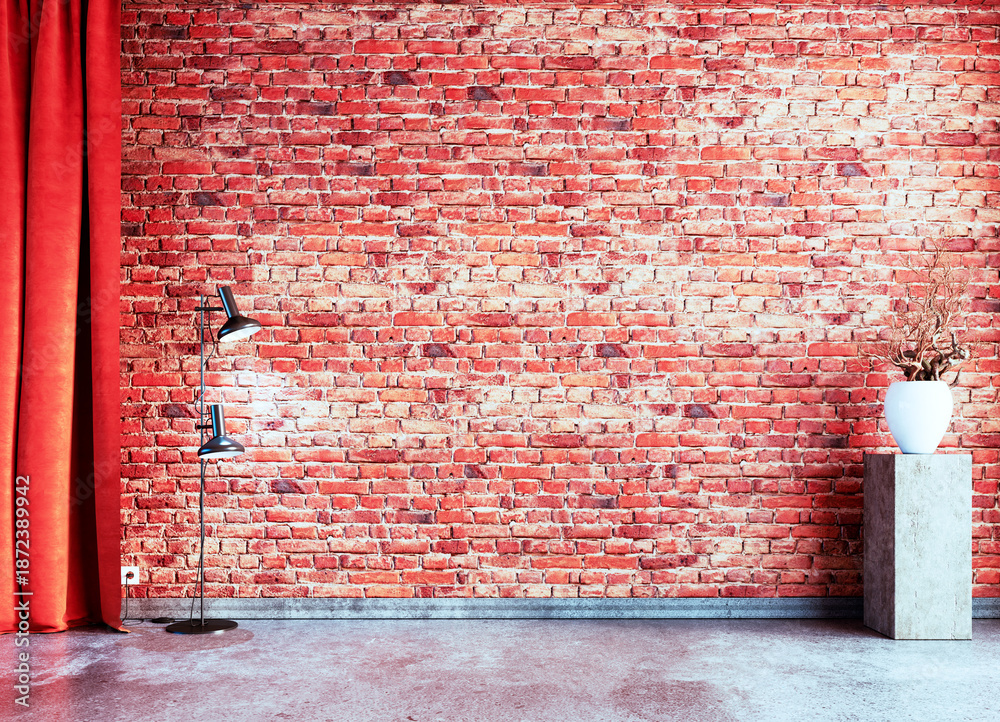 Naklejka premium Large luxury modern bright interiors Living room mockup illustration 3D rendering image