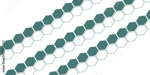 simple abstract metal copper patina green color different shape creative hexagon honeycomb polygon pattern