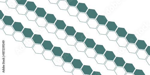 simple abstract metal copper patina green color different shape creative hexagon honeycomb polygon pattern