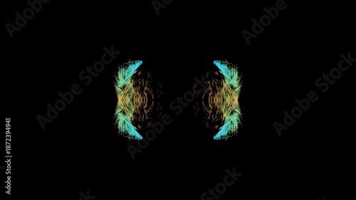 Abstract Colorful Light Particle Trail on Black Background Video