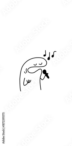 Foto cartoon singing meme illustration