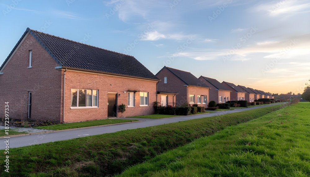 Obraz premium Repetitive neighborhood houses