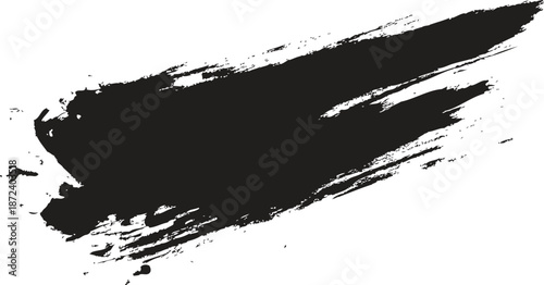 Abstract black brush strokes on white background design texture. Vector grunge brush strokes texture rough black scratches for wallpaper, paint splatter template, dirt banner, watercolor design.