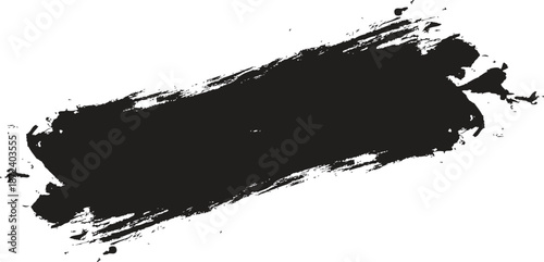 Abstract black brush strokes on white background design texture. Vector grunge brush strokes texture rough black scratches for wallpaper, paint splatter template, dirt banner, watercolor design.