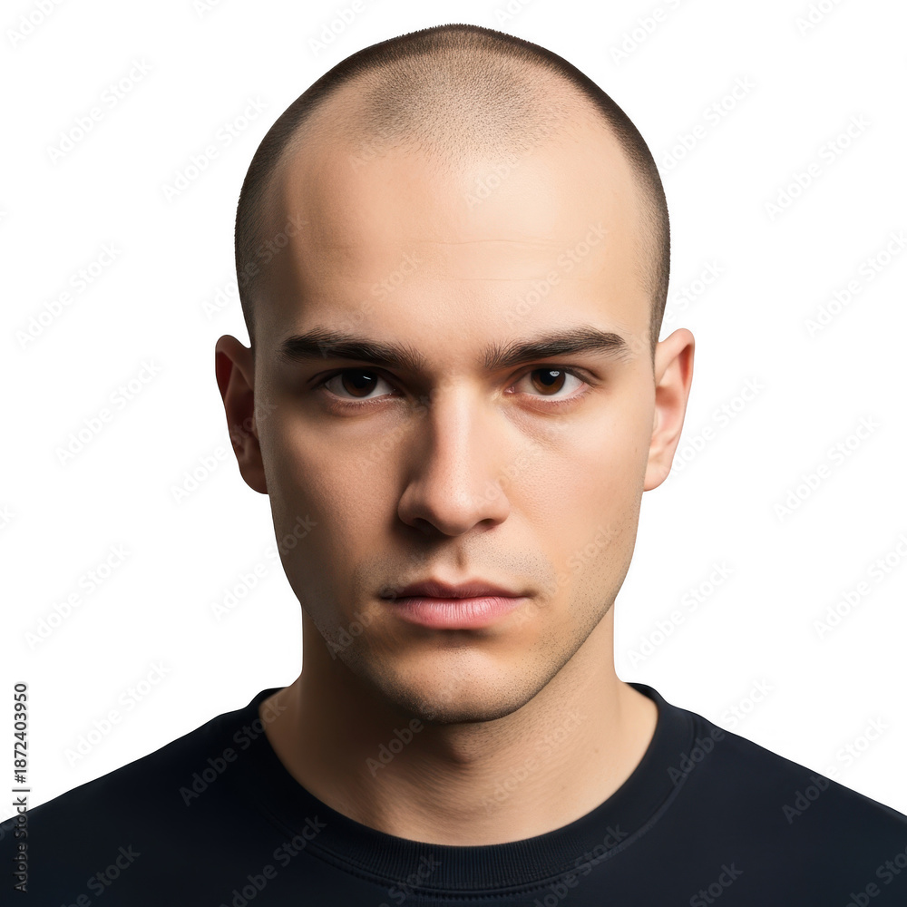 Fototapeta premium Portrait of a young man isolated on transparent background