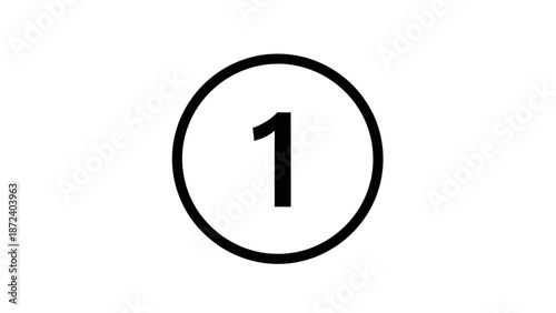 Number One Bold Icon for Rankings Performance Achievements and Success Milestone Graphics