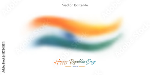 Vector illustration of Indian flag tricolor background for republic day of India and freedom fest celebration.