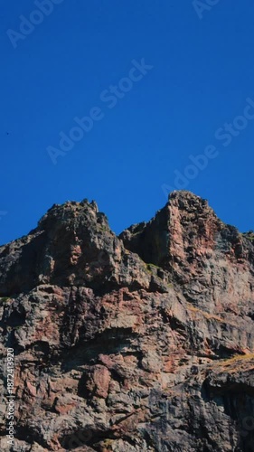 View of rock formations in the Balkan mountains