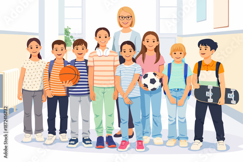 Cheerful and happy young people establishing a partnership at the beginning of their education life.