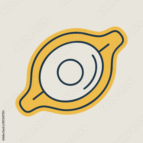 Traditional Georgian Khachapuri Bread Icon