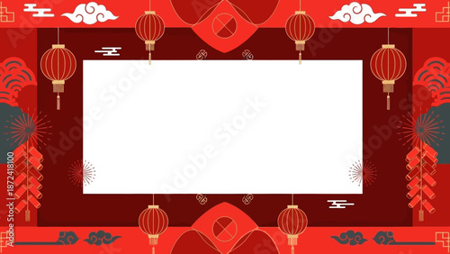 Chinese New Year Border Design.