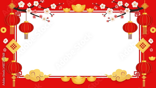Chinese New Year Border Design.